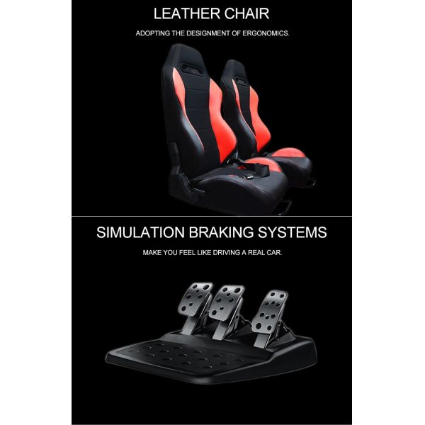 3 Screen Video Racing Game Simulator Machines , F1 Amusement Park Racing Simulator Arcade Machine