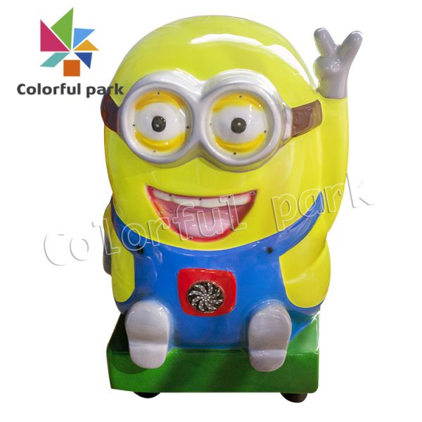 Minion Themed Kid Arcade Machine , MP5 Video Game Kiddie Ride On