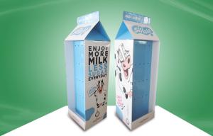 Quality Walmart POP Cardboard Floor Display Stands With Hooks , Foldable for sale