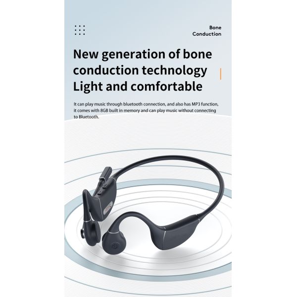 Comfortable High Quality IPX5 Waterproof Bone Conduction Headphones Wireless Bluetooth Open Ear Headphones Earphones