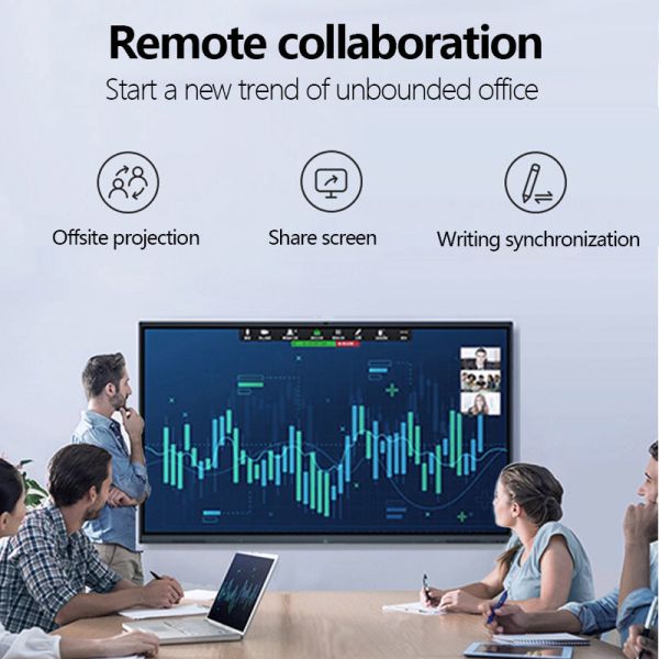 Multi touch screen smart board mobile stand classroom digital whiteboard