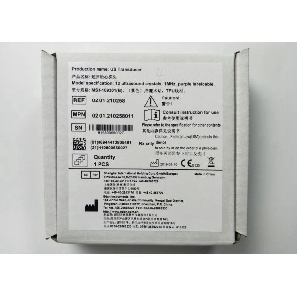 US Transducer Fetal Ultrasound Probe 4 Needle Waterproof IPX8 MS3-109301