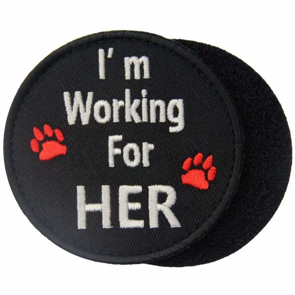 Sewing Warning Embroidered Applique Patches Polyester Material Heat-Cut