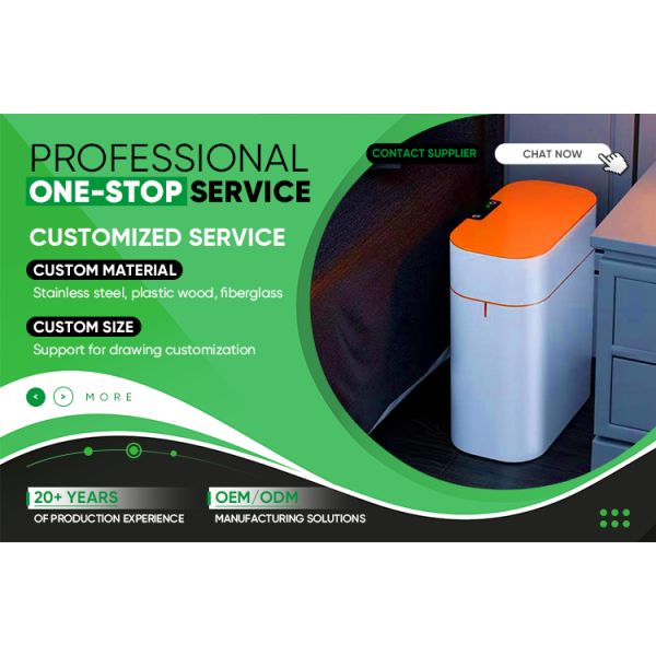 Household Induction Packaging Toilet Dormitory Cleat Large Capacity With Lid Automatic Induction Intelligent Garbage Can