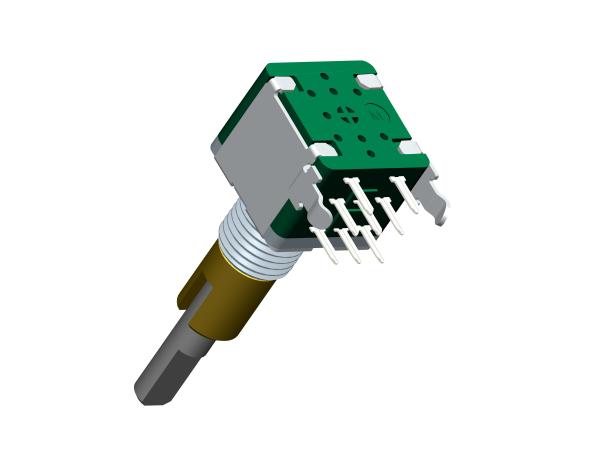 Rotary encoder EC11 double metal shaft 15 pulse incremental rotary encoder for