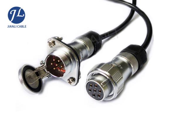 Buy Vehicle Flex Coiled Electrical Cable , 7 Pin Trailer Extension Cord With Socket And Plug at wholesale prices