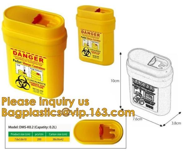 Buy Disposal sharp container for store and dispose of medical waste,Cheap Disposable Plastic Medical Sharp Safe Container 1L at wholesale prices
