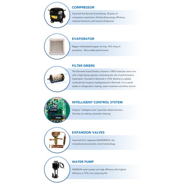 R404A/R290/R22 Refrigerant 200kg Big Cube Ice Block Maker 28x28x22 38x38x22 Automatic Ice Maker Machine for Commercial