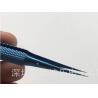 Precision titanium alloy blue colour fly line fingerprint tweezers for phone cooper wire repair clip jumper line 0.02mm for sale