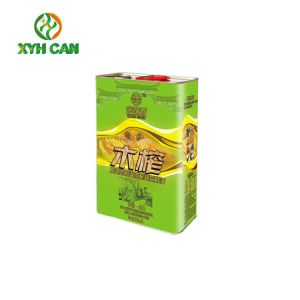 Rectangular Tin Containers Decorative Cooking Oil Tin with Customized Design