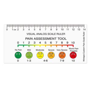 Quality Wintape Customized Visual Analog Scale Ruler Pain Assessment Scale Tool Verbal Rating Scale Wong-Baker Tape In Hospital for sale