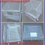 folding steel storage cage/industiral storage cabinets/security cage/pallet cage
