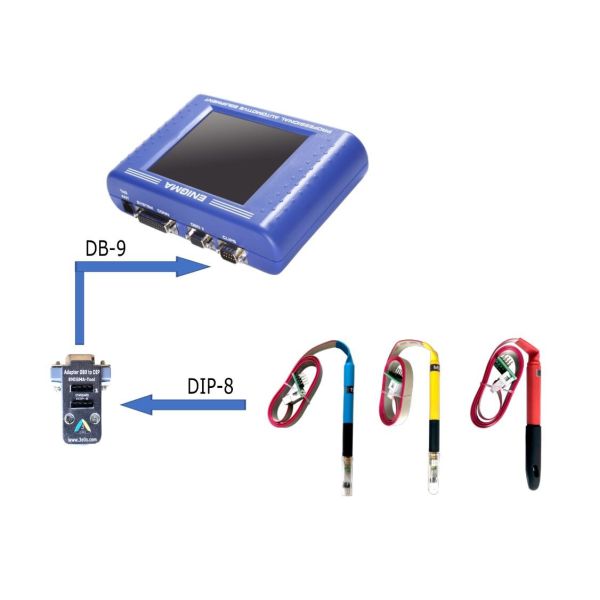 2 in 1 adapter DB-9/DIP8 for Enigma / SMELECOM DSP-3 programmer device connect with POGO PIN UPA CABLE