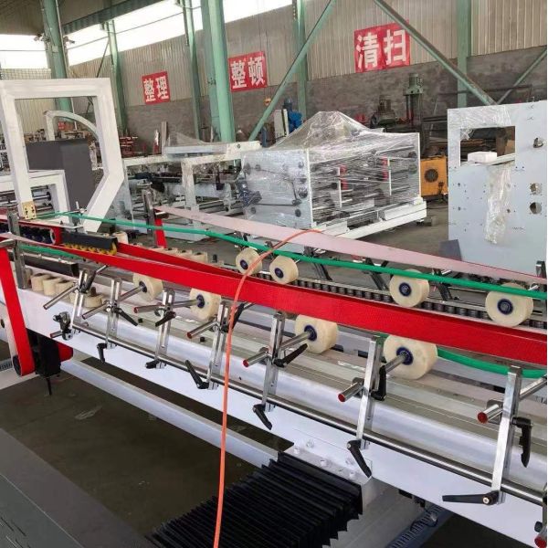 220V Corrugated Cardboard Automatic Folding Gluing Machine for Nail Box Production