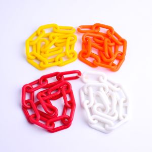 China Red / White Plastic Barrier Chain Recyclable PE Warning Chain on sale