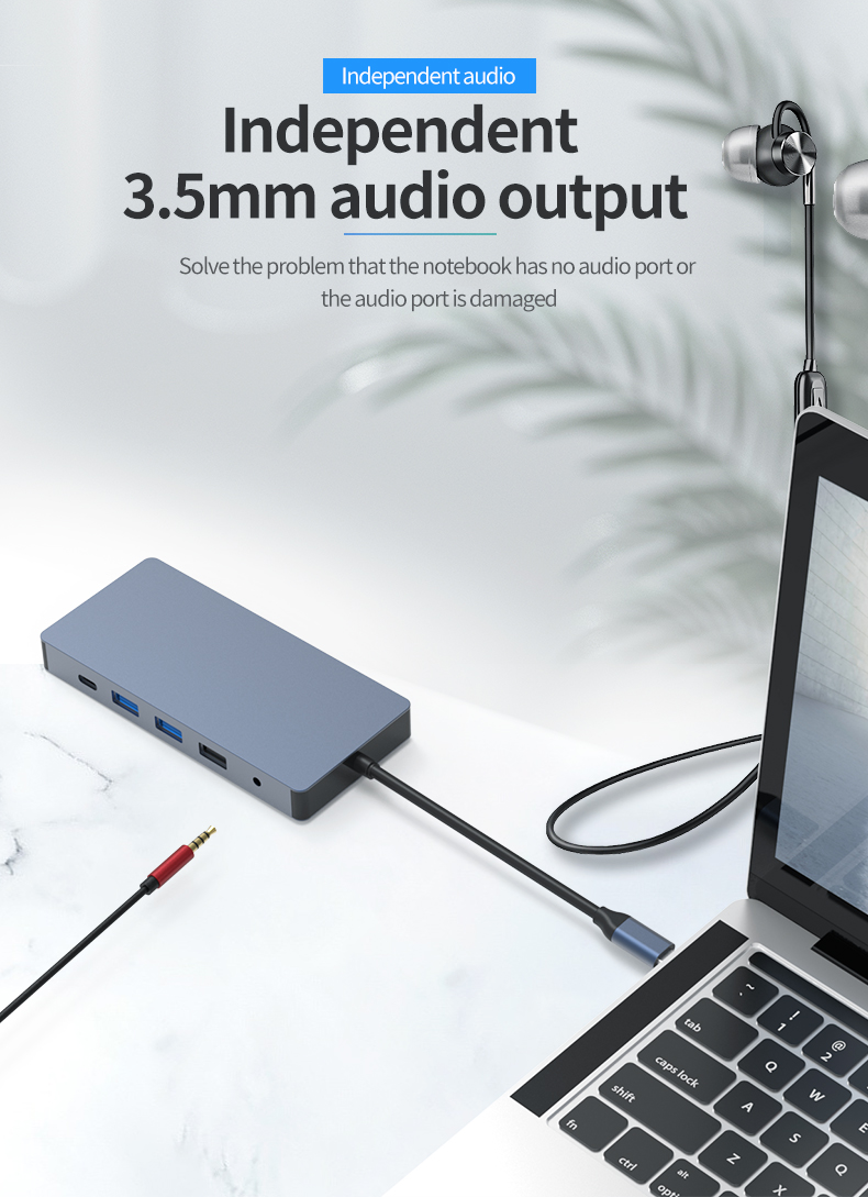 Type-c hub 12 in 1 5gbps usb hub 3.0 tf sd card reader 4k@30hz vga hdtv converter ethernet rj45 connector 100w pd for ma