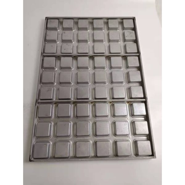 54 Cups Square Aluminum Bun Baking Pan Non Stick Silicone