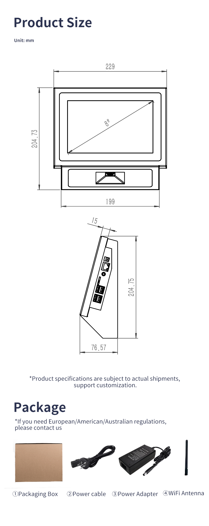 Winson All in One Point of Sale Cash Register Machine Android Touch Screen POS Terminal POS Systems