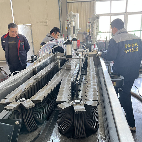 PLC Controlled Single Screw Extruder Machine Double Wall Corrugated Hose Machine