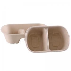 Quality 100% Compostable Biodegradable Food Container Pulp Packaging Box for sale