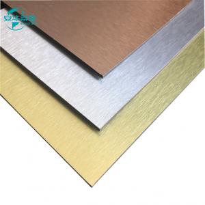 Quality ISO14001  Brushed ACP Fire Retardant Aluminium Composite Panel For Construction for sale