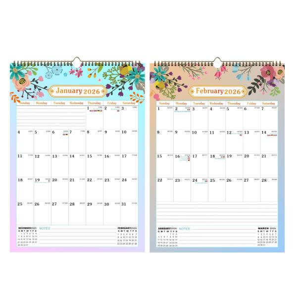 Buy Spiral Bound Custom Wall Calendar Glossy Paper Type Personalization Add Personal Dates And Events at wholesale prices