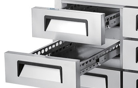 Restaurant Commercial Undercounter Freezer 350W Multiscene Silver Color