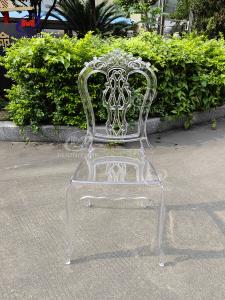 Quality Foldable Hotels Banquet Resin Chiavari Chair Transparent Plastic Princess Chair for sale