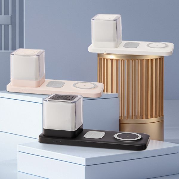 Desktop LED Night Light Wireless Charging Aromatherapy Light 3 In 1