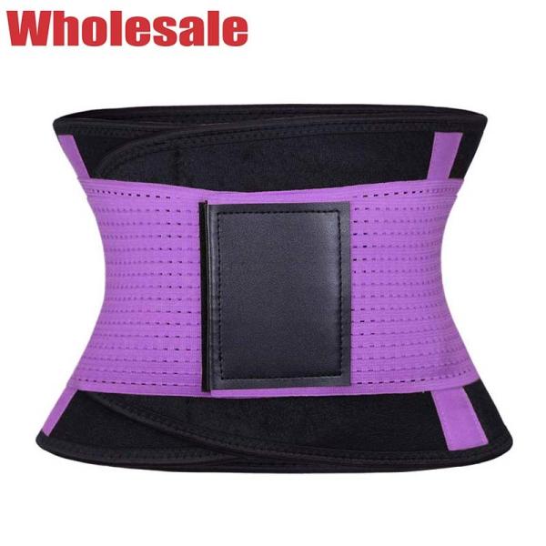 Buy Custom Purple Solid Waist Trainer Corset Neoprene Sweat Belt For Fat Loss at wholesale prices