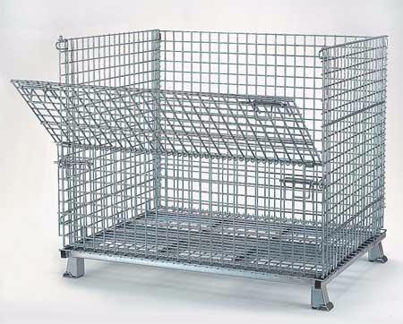 Buy Foldable Wire Mesh Storage Cages Stackable Basket Container 800kg Load Capacity at wholesale prices