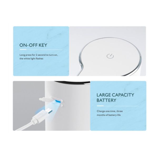 Plastic 10.14oz USB Automatic Soap Dispenser For Restroom