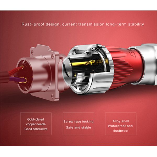 CNLINKO DH24 2 3 4 5 7 9 12 Pin Power Connector IP68 Waterproof Connector