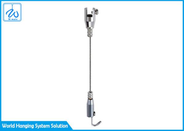 Buy 7 X 7 Artwork Cable Hanging System With Hook , Automatic Lock Line Photo Hanging System at wholesale prices