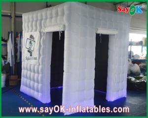 China Wedding Photo Booth Hire White Inflatable Photo Booth Enclosure Led Lights For Wedding Party on sale
