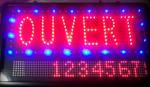 Led open sign with programmable display