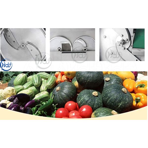 Silver Color Multifunction Vegetable Cutting Machine Thick / Thin Adjustable Cutting For Onion