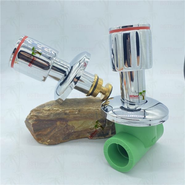 Ppr Chrome Plated Stop Valve With Anti-slip Handle Low Maintenance 20-32mm Customizable Size