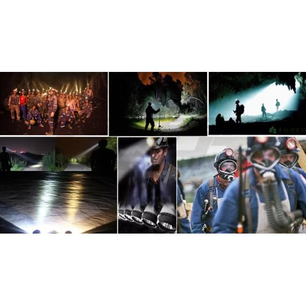 Powerful Mini Miner Headlight 3.5Ah 13000lux Helmet Light Underground Miner Cap Lamp 149g