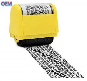 China Custom Office ID Guard Pre-Inked Roller Stamp OEM Design Identity Theft Protection Roller Stamp on sale