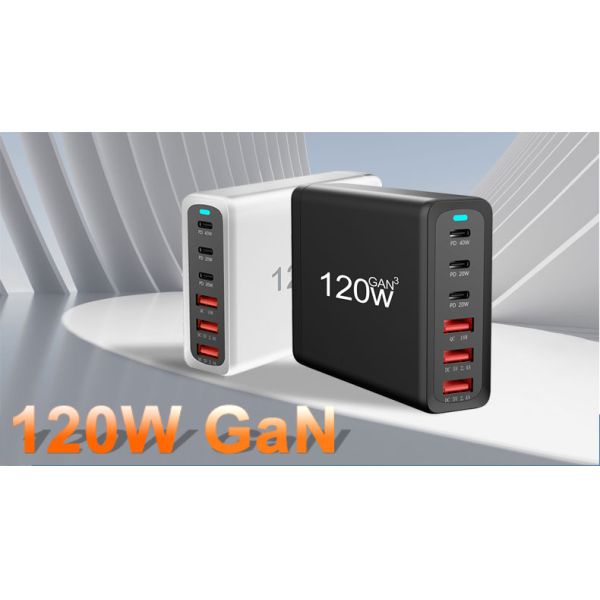 High-Power 155W GaN Multi-Plug USB A+C Charger: Fast Charging With Universal Travel Adapter