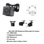 Mini AHD 720P Vehicle Security Camera , Front And Rear Car Camera System