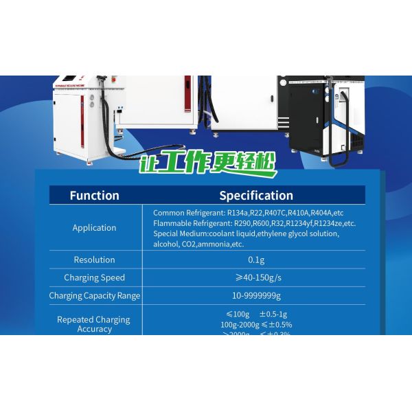 R134a Chiller Refrigerant Recharge Machine Vapor Recovery Unit Fully Automatic Ac Recovery Charging Machine