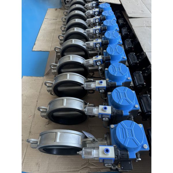 2 Inch Pneumatic Stainless Steel Wafer Type Butterfly Valve Compact Lightweight Design
