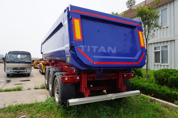TITAN vehicle3 axle dump semi trailer truck tipper trailer for sale