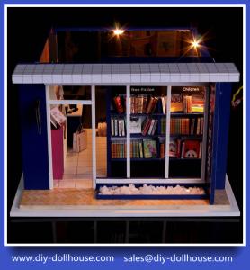 Quality Diy wooden dollhouse mini glass dollhouse miniature room box model building cottage T001 for sale