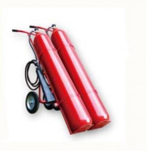 China Red 20KG Wheeled CO2 Fire Extinguisher Trolley Anti Corrosion on sale