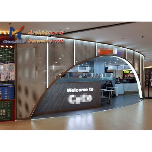 Ceiling Round Hole Perforated Metal Mesh Stainless Steel 1000mm