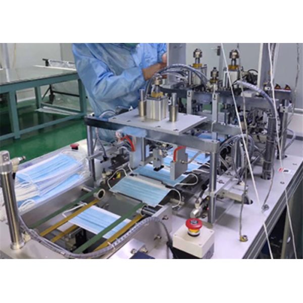 Surgical Disposable Mask Making Machine , 3 Ply Non Woven Mask Making Equipment
