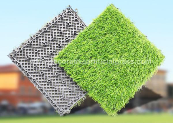 Buy 30*30cm Interlocking Artificial Grass Floor Tiles With PP Base at wholesale prices
